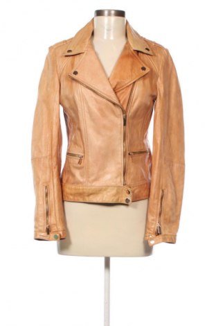 Damska kurtka skórzana Stradivarius, Rozmiar S, Kolor Beżowy, Cena 265,01 zł