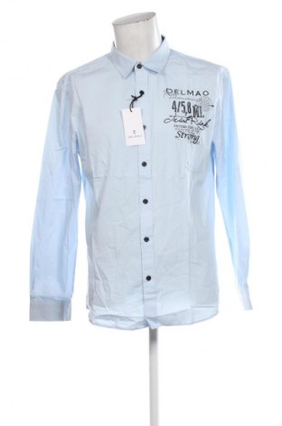 Ανδρικό πουκάμισο Delmao, Μέγεθος L, Χρώμα Μπλέ, Τιμή 13,99 €