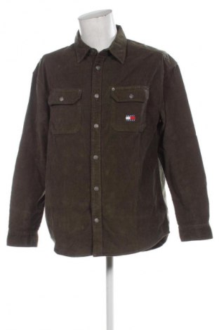 Férfi ing Tommy Jeans, Méret L, Szín Zöld, Ár 15 049 Ft