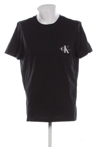 Męski T-shirt Calvin Klein Jeans, Rozmiar XXL, Kolor Czarny, Cena 73,99 zł