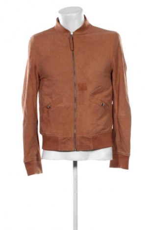 Herren Lederjacke Isaco & Kawa, Größe S, Farbe Orange, Preis € 23,99