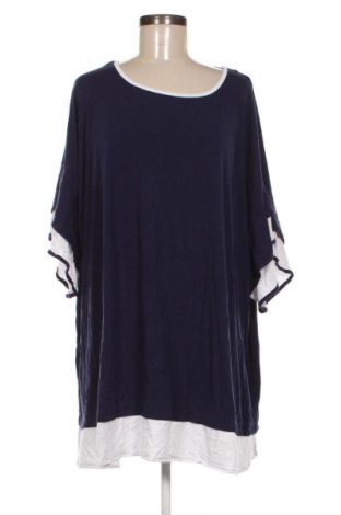 Γυναικεία μπλούζα Ulla Popken, Μέγεθος 5XL, Χρώμα Μπλέ, Τιμή 23,99 €