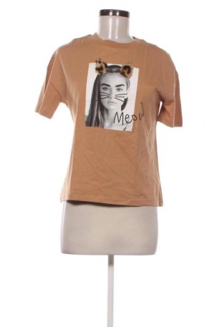 Damen T-Shirt Stradivarius, Größe XS, Farbe Braun, Preis 10,99 €