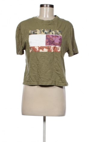 Γυναικείο t-shirt Tommy Jeans, Μέγεθος S, Χρώμα Πράσινο, Τιμή 17,99 €