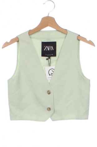 Damska kamizelka Zara, Rozmiar XS, Kolor Zielony, Cena 62,99 zł