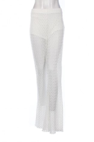 Damskie spodnie Bershka, Rozmiar XL, Kolor Biały, Cena 18,99 zł