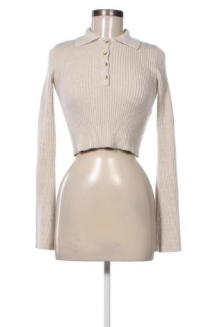 Damski sweter Bershka, Rozmiar S, Kolor Beżowy, Cena 26,79 zł