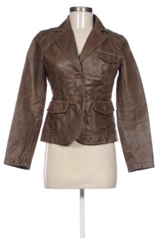 Γυναικείο δερμάτινο μπουφάν Clockhouse, Μέγεθος M, Χρώμα Καφέ, Τιμή 15,83 €