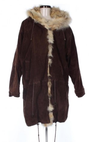 Γυναικείο δερμάτινο μπουφάν Unbranded, Μέγεθος XL, Χρώμα Καφέ, Τιμή 41,45 €