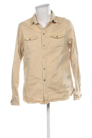 Herrenhemd Zara, Größe L, Farbe Beige, Preis 6,99 €