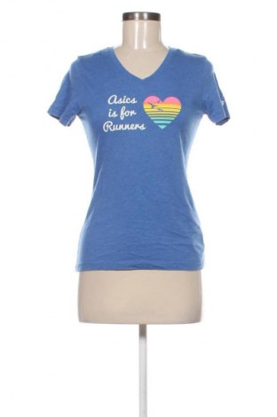 Γυναικείο t-shirt ASICS, Μέγεθος XS, Χρώμα Μπλέ, Τιμή 6,99 €