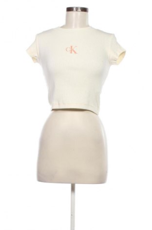 Damen T-Shirt Calvin Klein Jeans, Größe XXS, Farbe Weiß, Preis € 18,99