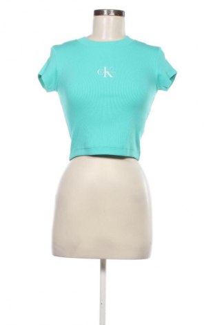 Γυναικείο t-shirt Calvin Klein Jeans, Μέγεθος XXS, Χρώμα Μπλέ, Τιμή 23,99 €