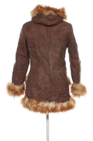 Дамско кожено палто Unbranded, Размер M, Цвят Кафяв, Цена 112,48 €