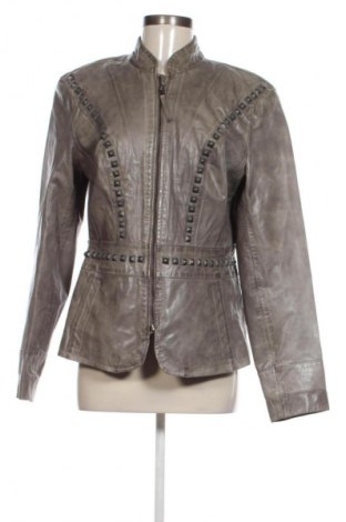 Γυναικείο δερμάτινο μπουφάν Bandolera, Μέγεθος L, Χρώμα Γκρί, Τιμή 45,95 €