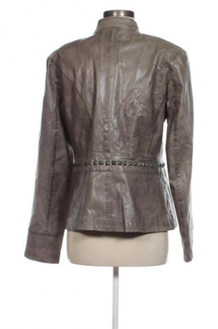 Γυναικείο δερμάτινο μπουφάν Bandolera, Μέγεθος L, Χρώμα Γκρί, Τιμή 45,95 €