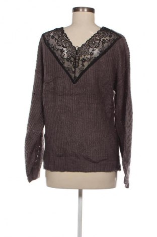 Γυναικείο πουλόβερ Pieces, Μέγεθος L, Χρώμα Γκρί, Τιμή 4,99 €