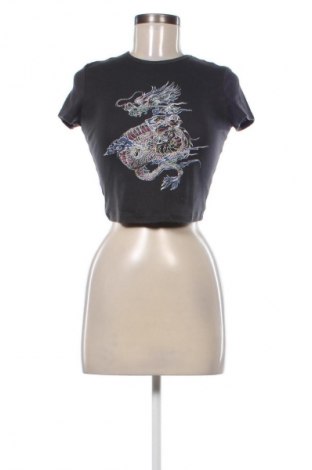 Дамска блуза Bershka, Размер S, Цвят Сив, Цена 8,18 €