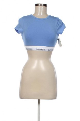 Damen T-Shirt Calvin Klein, Größe M, Farbe Blau, Preis 16,99 €
