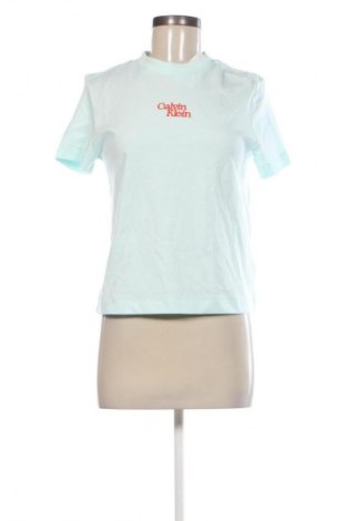 Damen T-Shirt Calvin Klein Jeans, Größe XS, Farbe Blau, Preis € 42,99