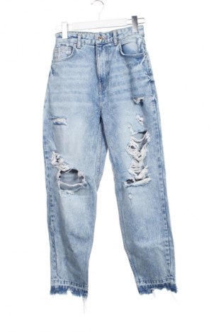 Damskie jeansy Bershka, Rozmiar XXS, Kolor Niebieski, Cena 58,90 zł