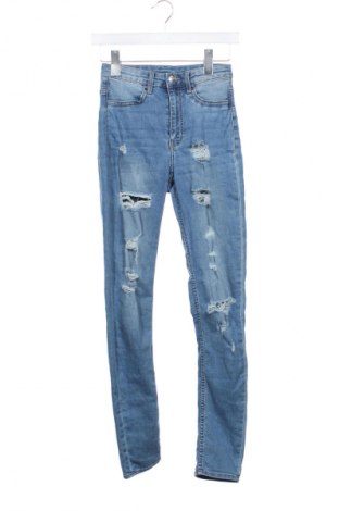 Damskie jeansy H&M Divided, Rozmiar XS, Kolor Niebieski, Cena 16,99 zł