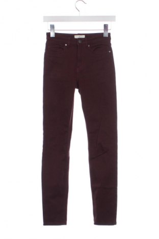 Дамски панталон H&M, Размер XXS, Цвят Червен, Цена 3,57 €