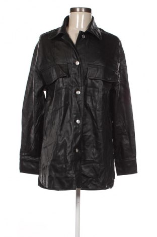 Damen Lederjacke Bershka, Größe M, Farbe Schwarz, Preis € 8,99