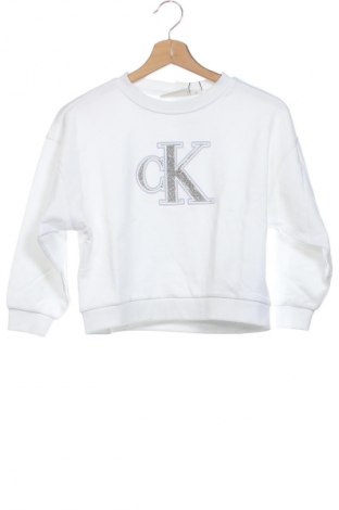 Dziecięca bluzka Calvin Klein Jeans, Rozmiar 7-8y/ 128-134 cm, Kolor Biały, Cena 118,99 zł
