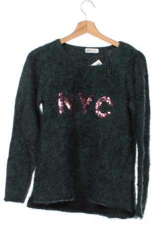 Kinderpullover H&M, Größe 12-13y/ 158-164 cm, Farbe Grün, Preis 7,99 €