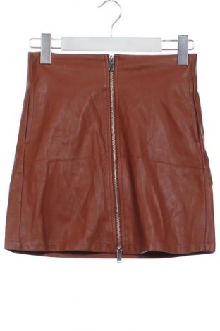 Kožená sukně  Sinsay, Velikost XS, Barva Hnědá, Cena  59,00 Kč