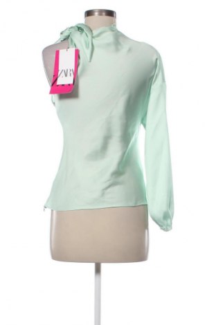 Дамска блуза Zara, Размер XS, Цвят Зелен, Цена 21,00 €