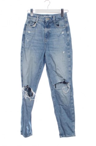 Damskie jeansy Zara, Rozmiar XS, Kolor Niebieski, Cena 64,36 zł