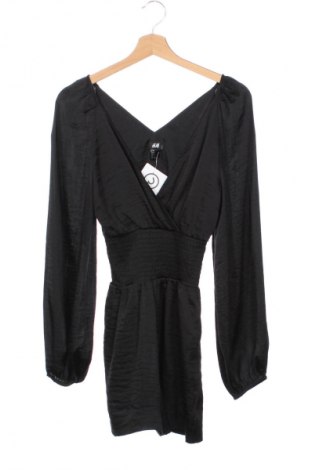 Дамски къс гащеризон H&M, Размер XS, Цвят Черен, Цена 8,69 €