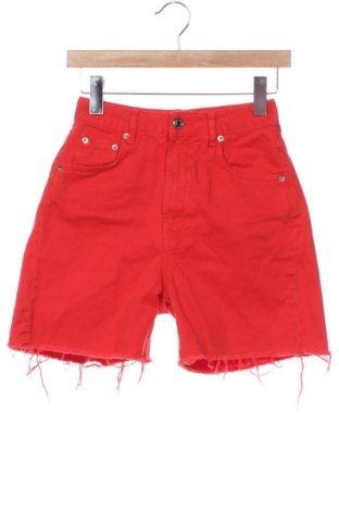 Дамски къс панталон Stradivarius, Размер XXS, Цвят Червен, Цена 6,64 €