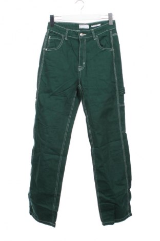 Дамски панталон Bershka, Размер XS, Цвят Зелен, Цена 8,69 €