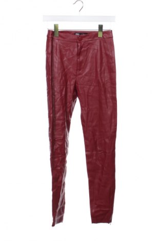 Dámské kalhoty  Zara, Velikost XS, Barva Červená, Cena  49,00 Kč