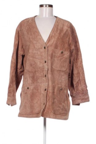 Dámská kožená bunda  Unbranded, Velikost S, Barva Popelavě růžová, Cena  219,00 Kč