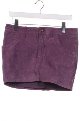 Кожена пола H&M Divided, Размер M, Цвят Лилав, Цена 4,60 €