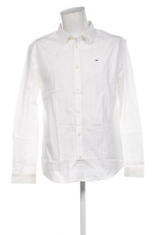 Męska koszula Tommy Jeans, Rozmiar XL, Kolor Biały, Cena 126,99 zł