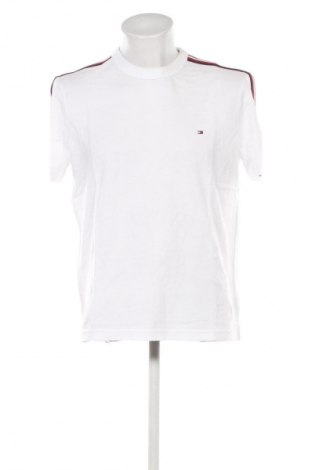 Męski T-shirt Tommy Hilfiger, Rozmiar L, Kolor Biały, Cena 95,99 zł