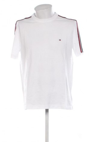 Męski T-shirt Tommy Hilfiger, Rozmiar L, Kolor Biały, Cena 95,99 zł