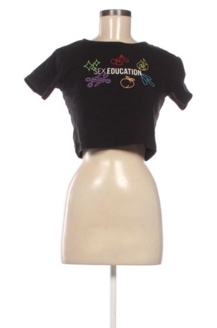 Damski T-shirt Sinsay, Rozmiar L, Kolor Czarny, Cena 6,99 zł