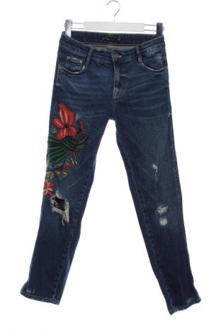 Damskie jeansy Zara, Rozmiar XS, Kolor Niebieski, Cena 17,99 zł