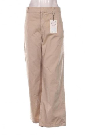 Damskie spodnie Zara, Rozmiar XXL, Kolor Beżowy, Cena 85,99 zł