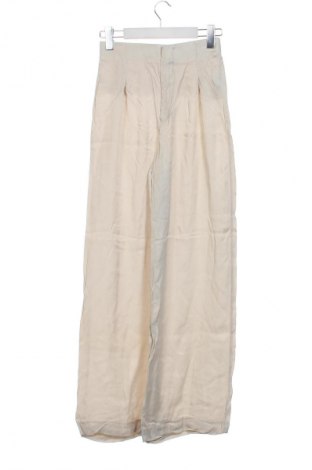 Damskie spodnie Zara, Rozmiar XS, Kolor ecru, Cena 62,99 zł