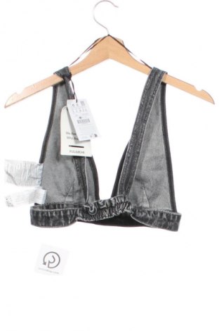 Top de femei Pull&Bear, Mărime S, Culoare Gri, Preț 63,99 Lei