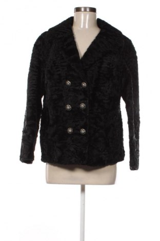 Дамско кожено палто Unbranded, Размер L, Цвят Черен, Цена 93,56 €