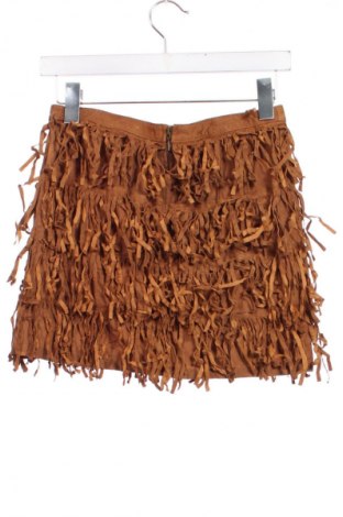 Кожена пола Zara, Размер S, Цвят Кафяв, Цена 6,64 €