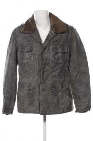 Мъжко кожено яке Tom Tailor, Размер XXL, Цвят Сив, Цена 41,41 €